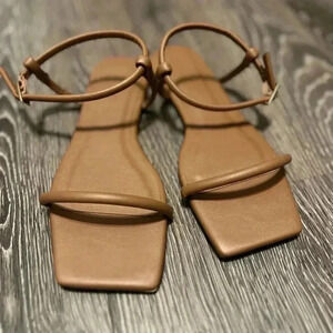 Bamboo Women’s Nude Strappy Sandals. NWOT. Size 7.5